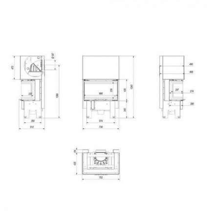 Каминная топка Kratki NBC 7 (гильотина) в Гомеле