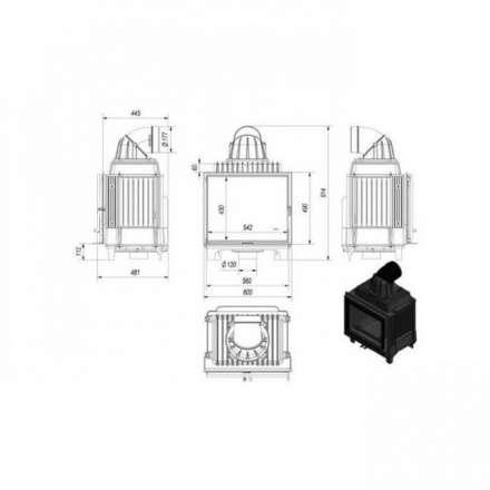 Каминная топка Kratki FRANEK/10 в Гомеле