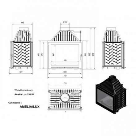 Каминная топка Kratki Amelia/LUX в Гомеле