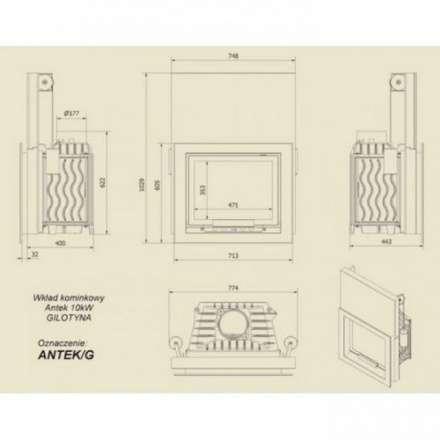 Каминная топка Kratki Antek/G в Гомеле