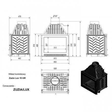 Каминная топка Kratki Zuzia/LUX в Гомеле