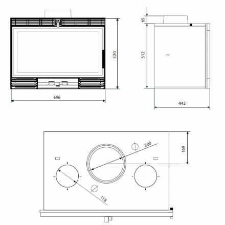 Каминная топка Ferguss FG753 с шибером в Гомеле