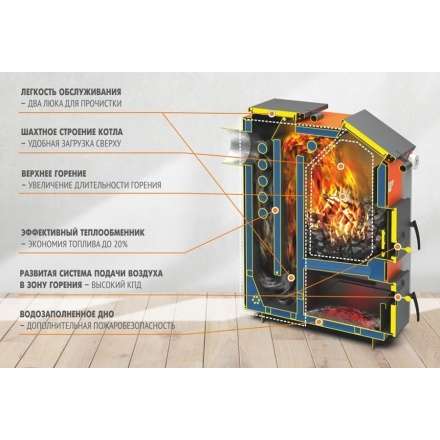 Твердотопливный котел Теплодар Куппер ЭКСПЕРТ 45 (2.0) Амазонка бай фото в Гомеле
