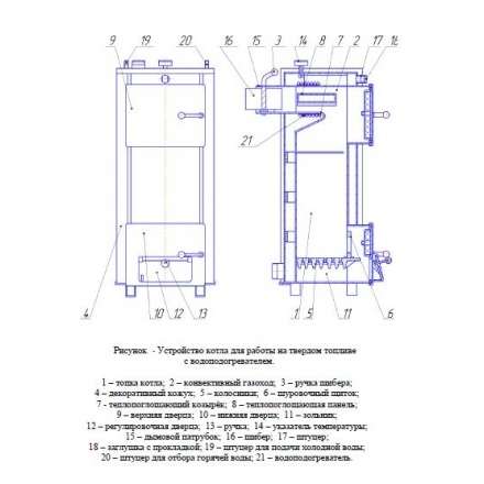 Твердотопливный котел Теплоприбор КС-Т-12,5-01 с РТ Амазонка бай фото в Гомеле