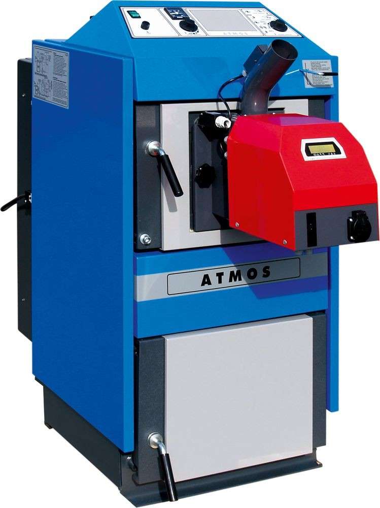 Твердотопливный котёл Atmos DC 18 S с горелкой и бункером Амазонка бай фото в Гомеле