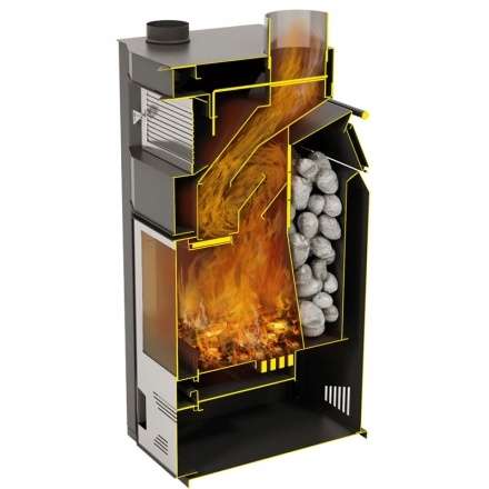 Отопительная печь со стеклом Теплодар Сиеста 30 фото в Гомеле