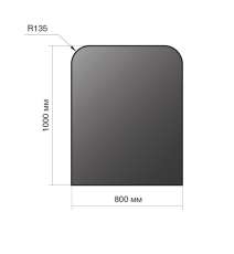 Лист напольный Везувий, 2мм, черный 1000*800*2 R135 в Гомеле