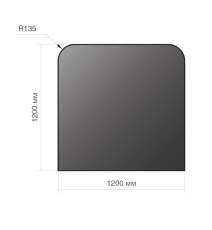 Лист напольный Везувий, 2мм, черный 1200*1200*2 R135 в Гомеле