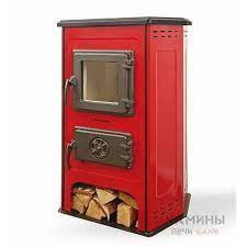 Купить Печь-камин MBS Hit красный сталь в Гомеле Амазонка бай фото в Гомеле
