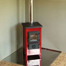 Купить Печь-камин MBS Hit красный сталь в Гомеле Амазонка бай фото в Гомеле