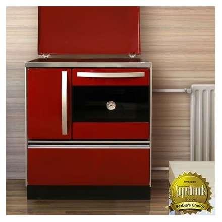 Плита на дровах MBS Thermo Royal 720 P3 (с водяным контуром) красная купить в Гомеле