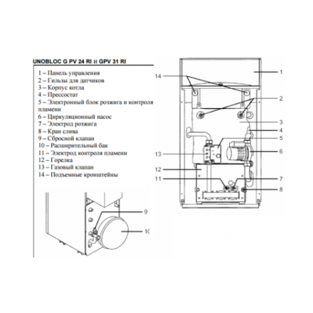 Газовый котел Ariston UNOBLOC G 38 RI в Гомеле