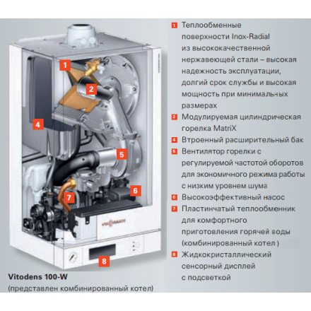 Конденсационный котел Viessmann Vitodens 100-W 35 кВт turbo одноконтурный в Гомеле